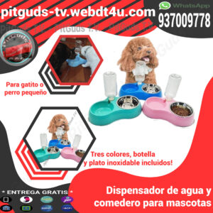 Dispensador de agua para mascotas perros comedero para gatos bebedero