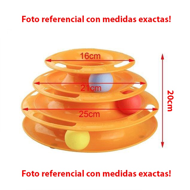 Torre con bolitas para gatos medidas