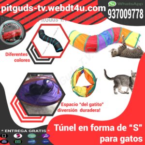 Tunel para gatos Juguetes para gatos tunel en forma S para gatitos juguetes gatos