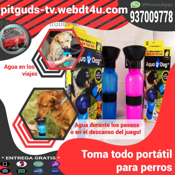 Toma todo para perros plato portatil para agua en parque para perro tomatodo bebedero portatil bebedero para afuera